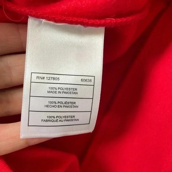Reebok boys sweatshirt hoddie with pockets size 12 Red NWT - Picture 5 of 6